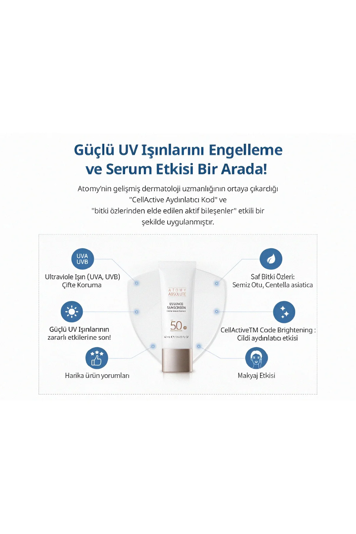 Absolute Essence UV Güneş Kremi SPF50+ | Cilt Lekelerine Karşı Etkili Kore Güneş Koruyucusu Fiyatı, Yorumları ve Özellikleri
