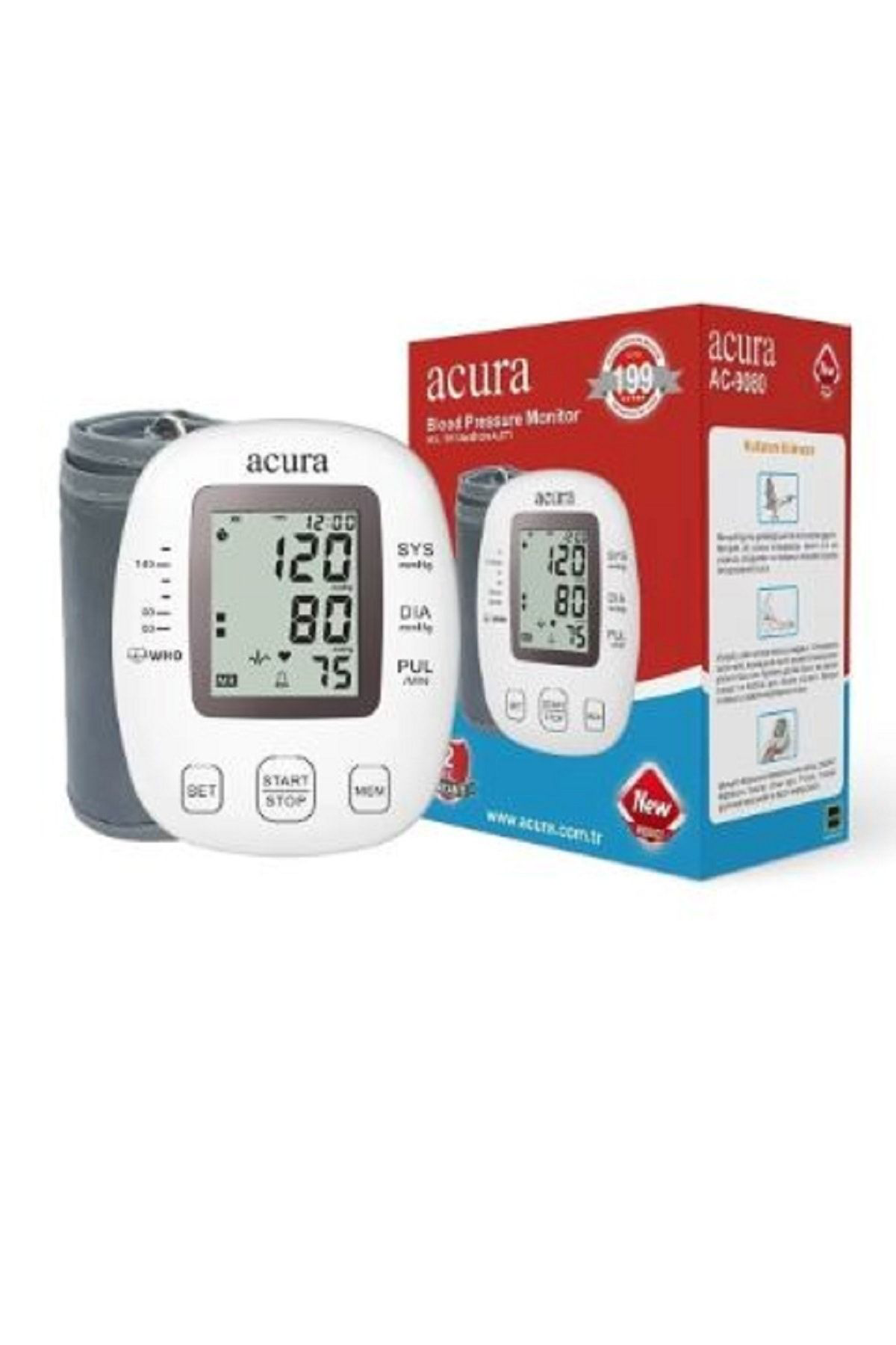 Acura Ac-9080 Koldan Ölçer 199 Hafızalı Tam Otomatik Tansiyon Aleti