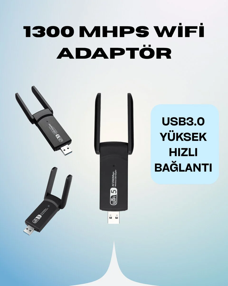 AC1200 USB WiFi Adaptör - Hızlı ve Kablosuz İnternet Çözümü
