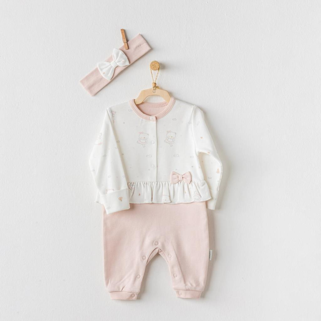 AC24127 Ballerina Bebek Tulum Takım Ecru Pink AC24127 Ballerina Bebek Tulum Takım Ecru Pink