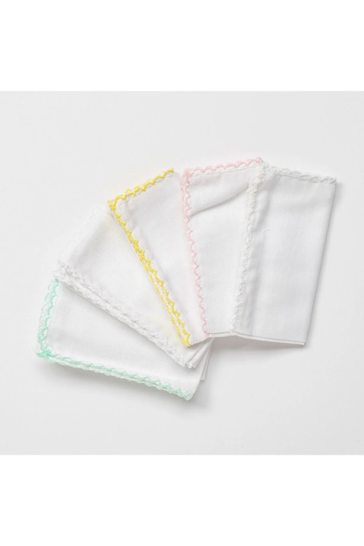 AC24447 Basic 5'Li Bebek Ağız Mendili 25x25 cm Pink