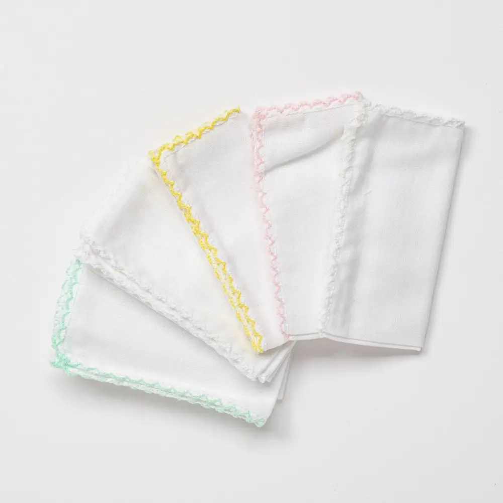 AC24447 Basic 5'Li Bebek Ağız Mendili 25x25 cm Pink