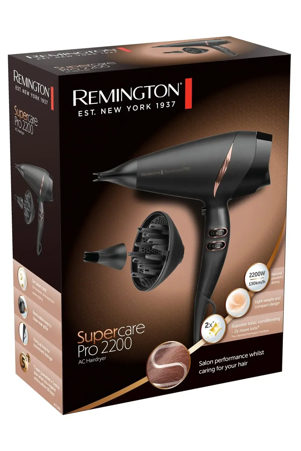 Ac7200 Süpercare Pro Ac Motor Saç Kurutma Makinesi Siyah