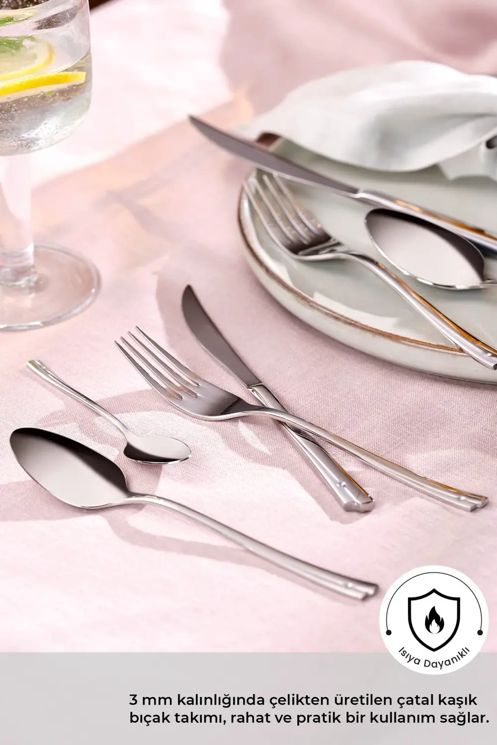 Accura 84 Parça 12 Kişilik Lüks Kutulu Çatal Kaşık Bıçak Seti