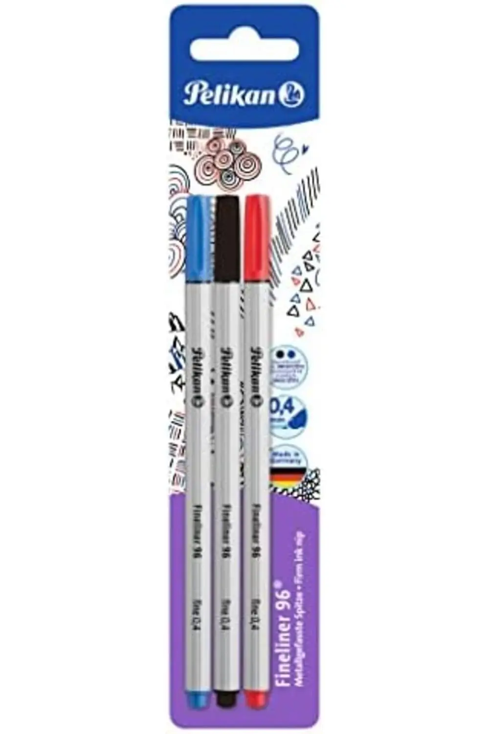 acelya Fineliner 96, 3 adet Blister ambalajda Star Shop Trend 105