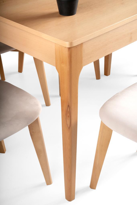 Açelya Zion Ağaç Açılır Yemek Masa Sandalye Takımı 70x110