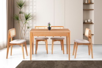 Açelya Zion Ağaç Açılır Yemek Masa Sandalye Takımı 70x110
