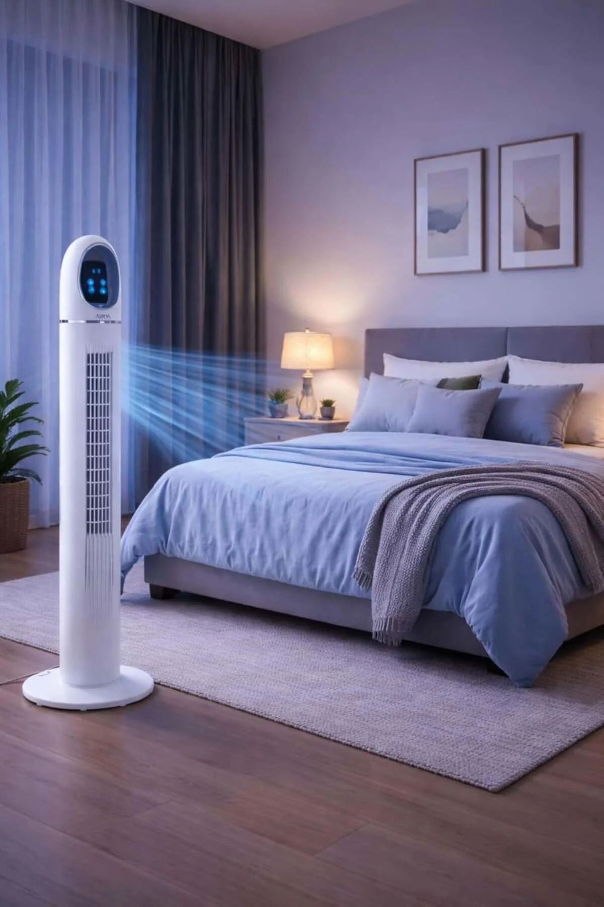 ACFN 45İnç Kule Tipi Vantilatör | 45W Güçlü Motor, 3 Kademeli Hız, Salınımlı, Zamanlayıcılı Tower Fa