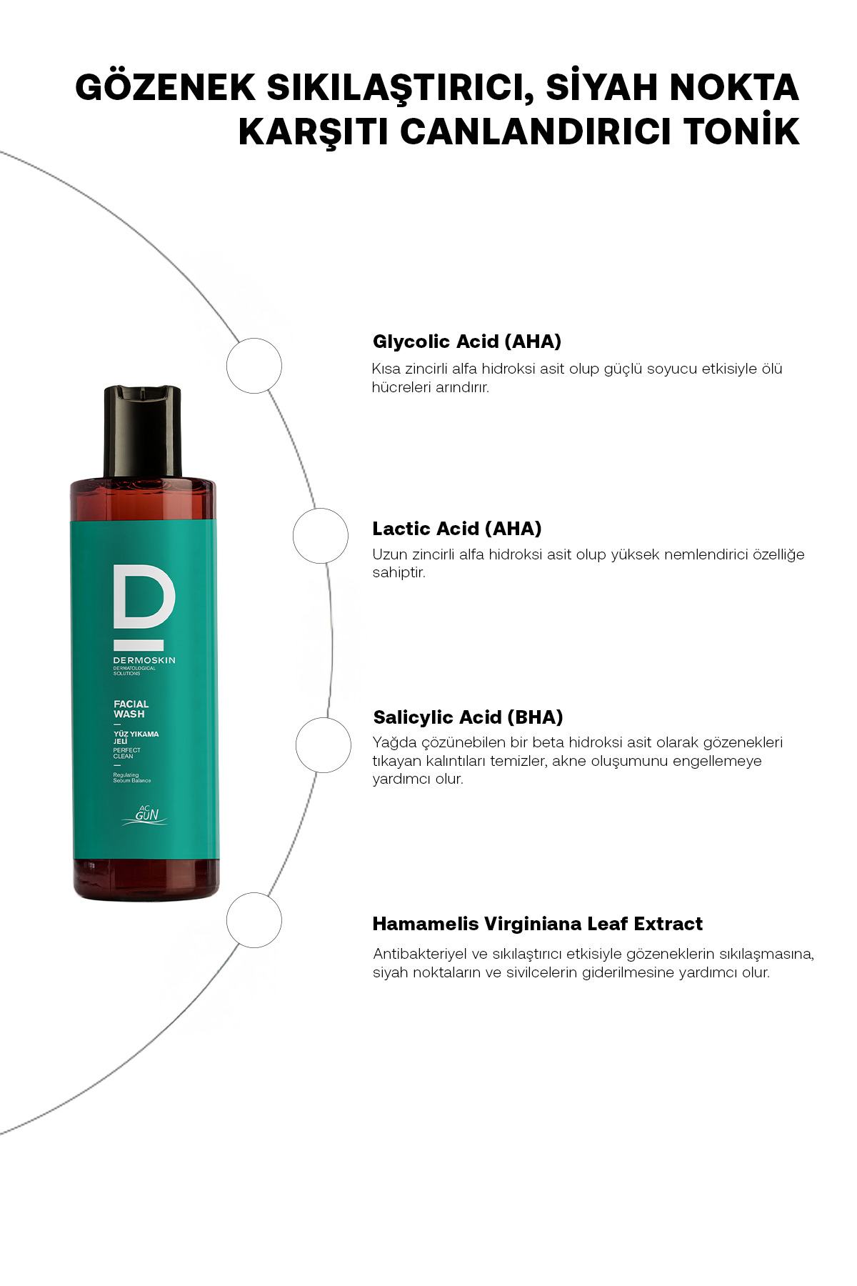 Acgun Sivilce ve Akne Karşıtı Canlandırıcı Tonik | Gözenek Sıkıla