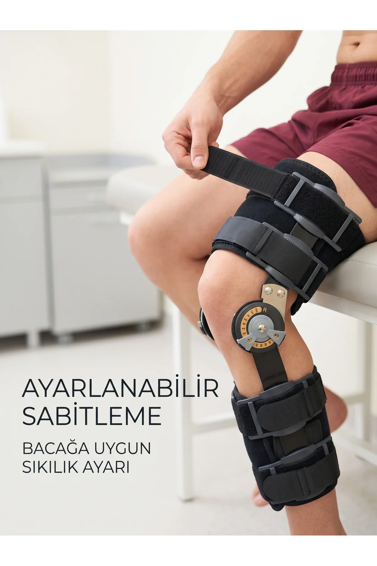 Açı Ayarlı Dizlik Yan Menteşeli Ayarlanabilir Cırtlı Diz Destek Aparatı Açı Ayarlı Dizlik Yan Menteşeli Ayarlanabilir Cırtlı Diz Destek Aparatı