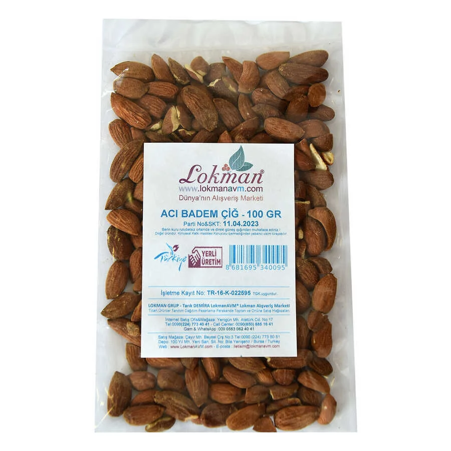 Acı Badem - Çiğ Doğal 100 Gr Paket | Katkı Maddesi Yok Fiyatı, Yorumları ve Özellikleri