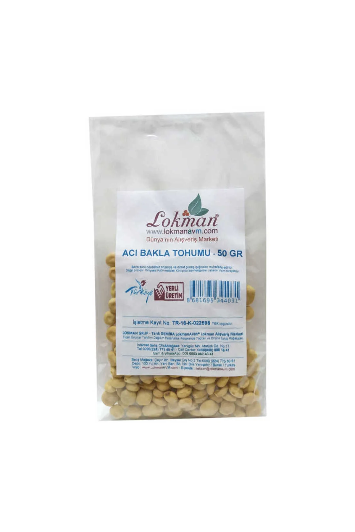 Acı Bakla Tohumu Yahudi Baklası Doğal 50 Gr Paket