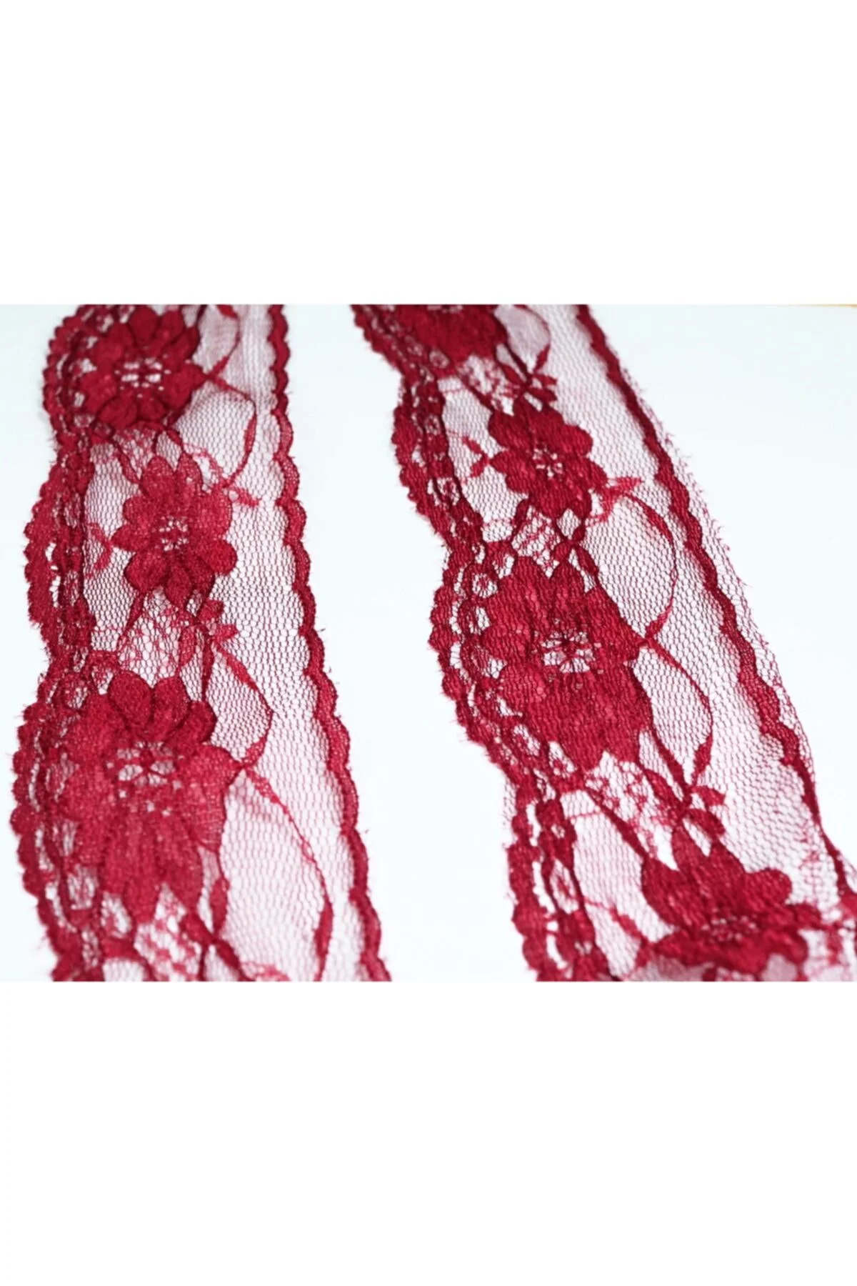 Açık Bordo Naylon Dantel 5 Metrelik Top 5 cm  730