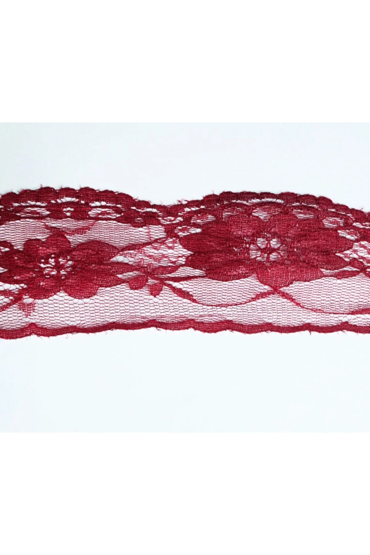 Açık Bordo Naylon Dantel 5 Metrelik Top 5 cm  730