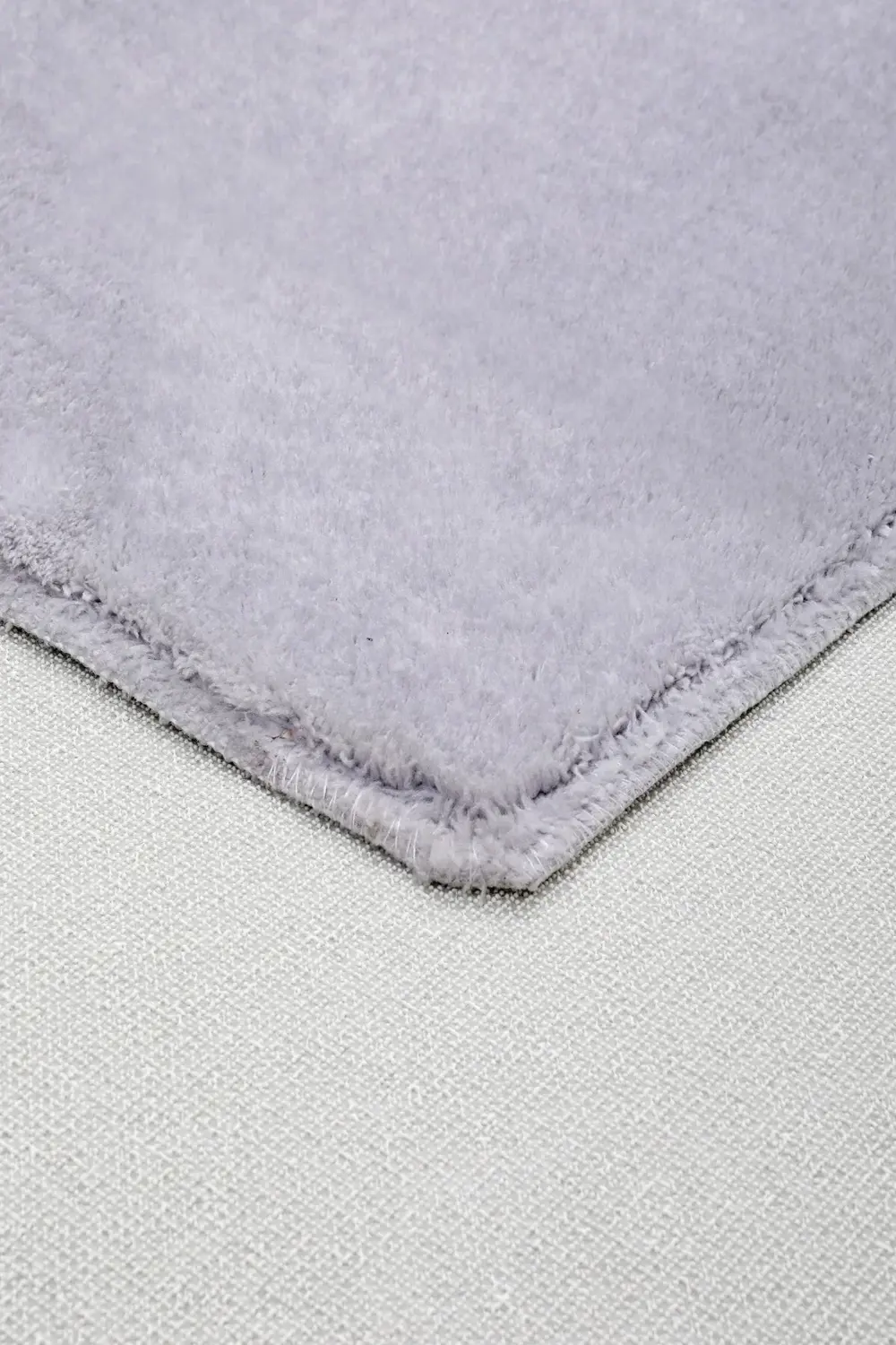 Açık Gri Ikili Banyo Paspası Klozet Takımı Post Dokuma Peluş Halı