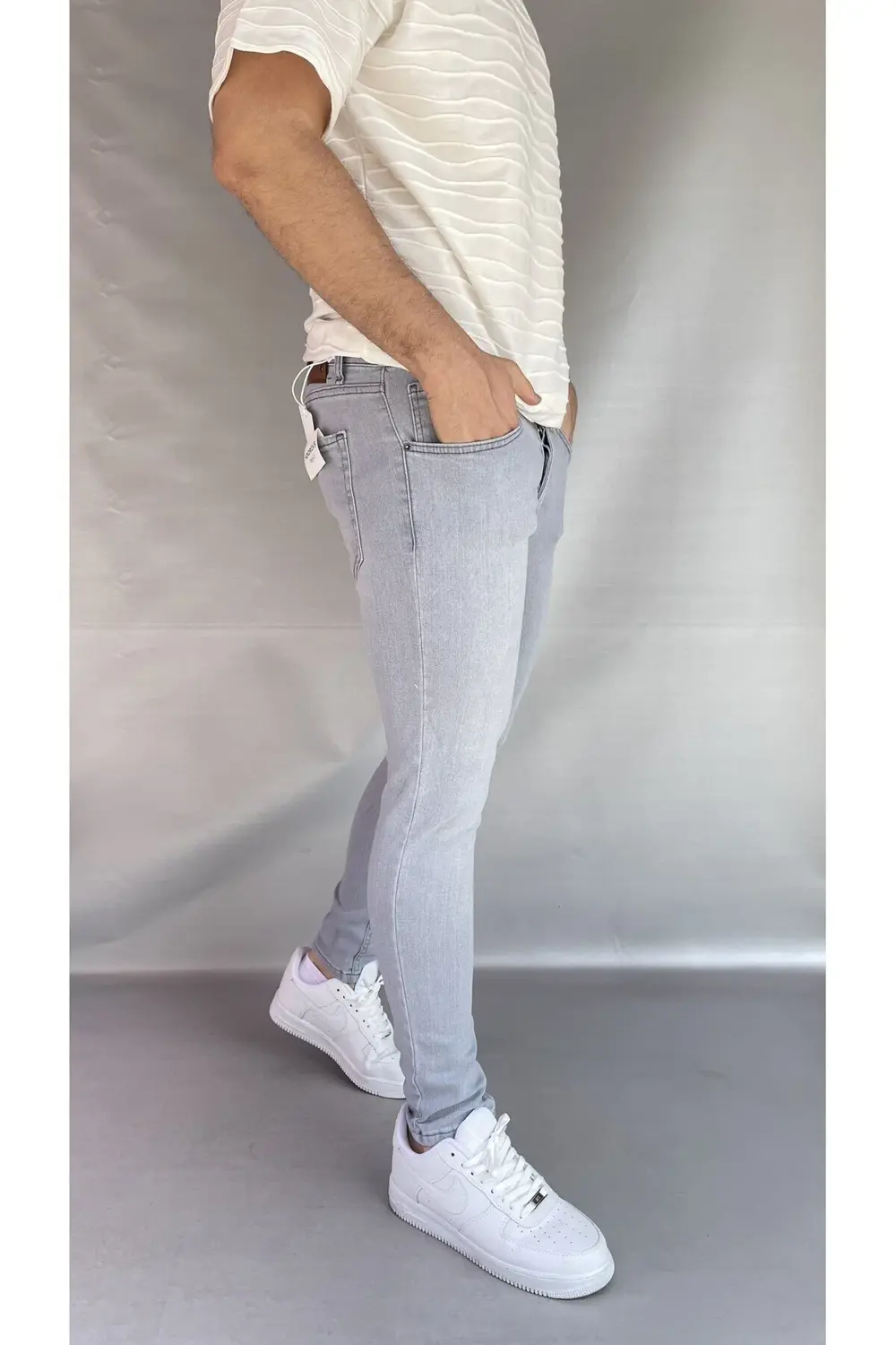 Açık Gri Skinny Jean
