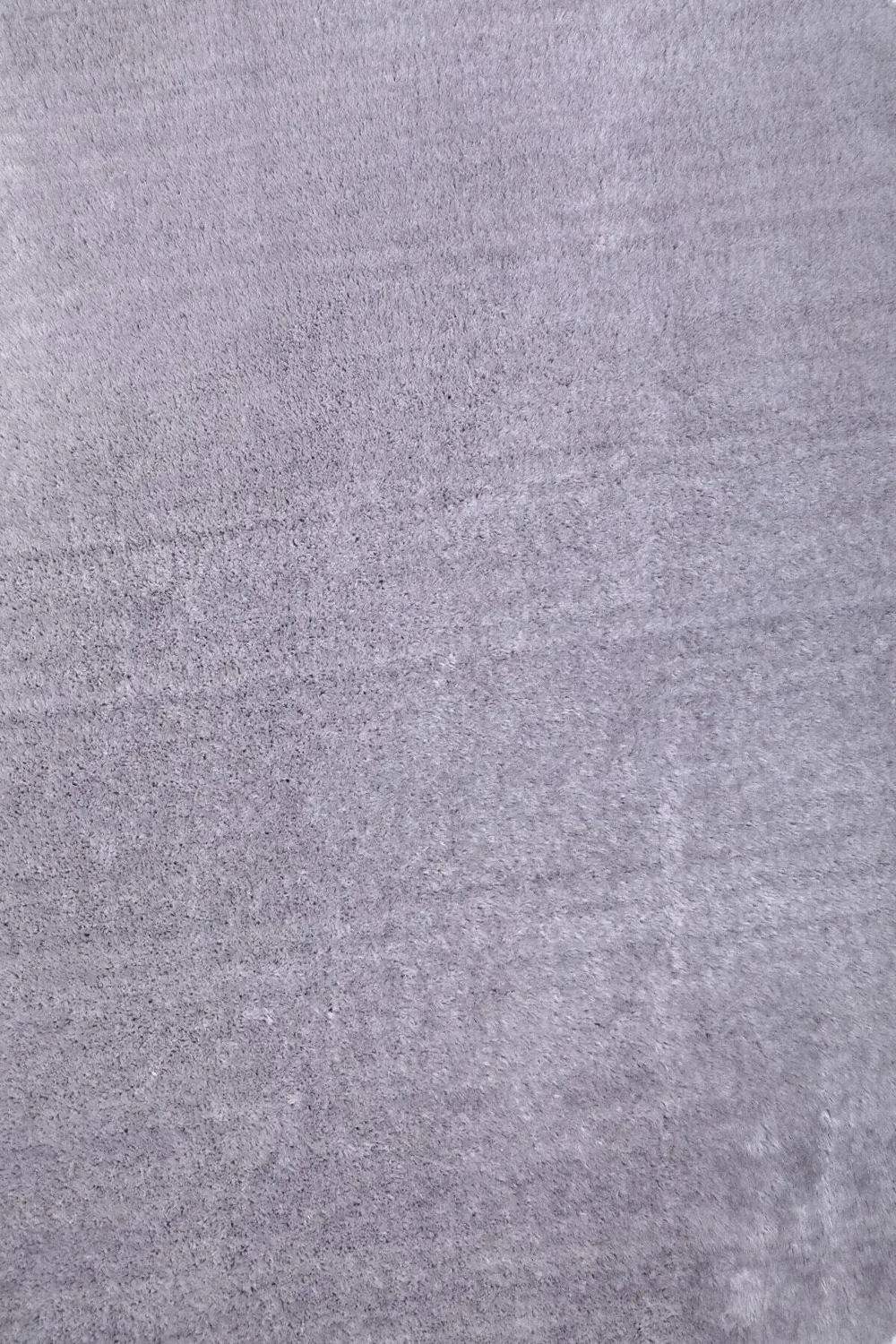 Açık Gri Yuvarlak Post Dokuma Halı Peluş Tavşan Tüyü Hissi Antiba