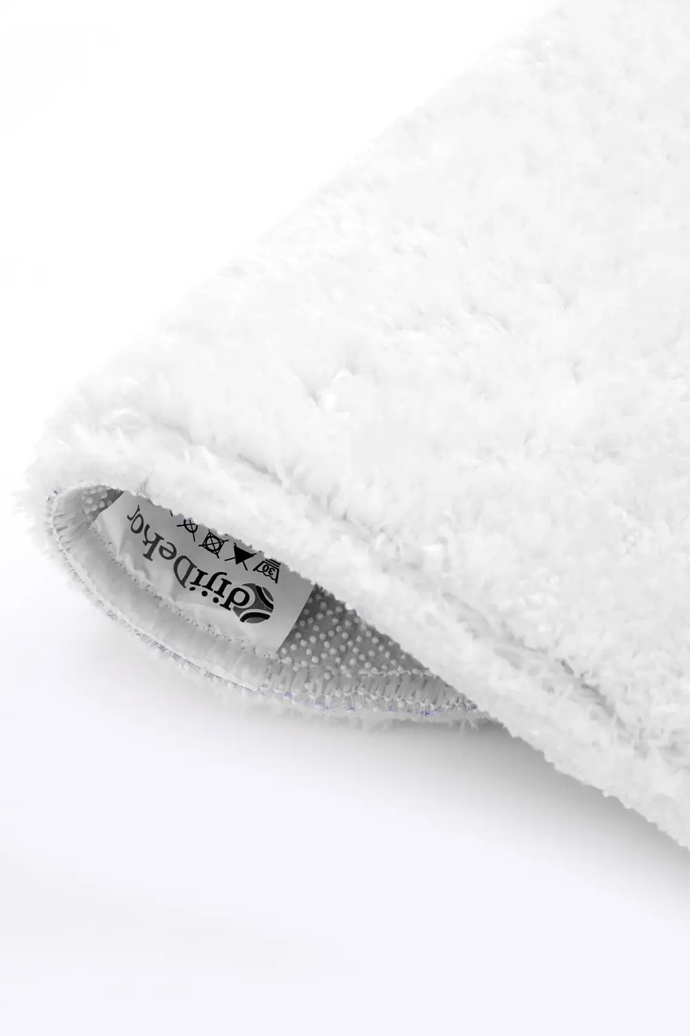 Açık Gri Yuvarlak Post Dokuma Halı Peluş Tavşan Tüyü Hissi Antiba