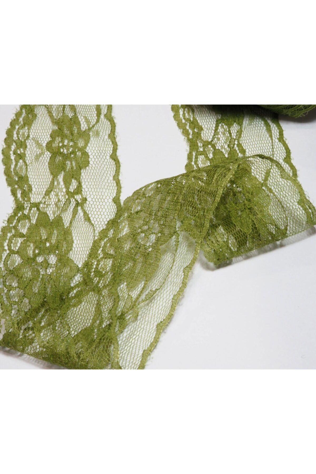 Tuhafiyecimiz Açık Haki Naylon Dantel