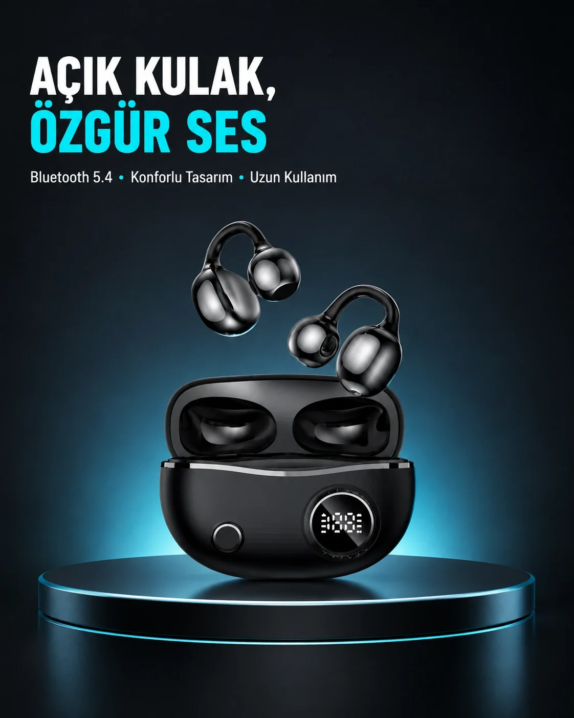 Açık Kulak Bluetooth Kulaklık 5.4 APTX Destekli Ergonomik Tasarım Fiyatı, Yorumları ve Özellikleri