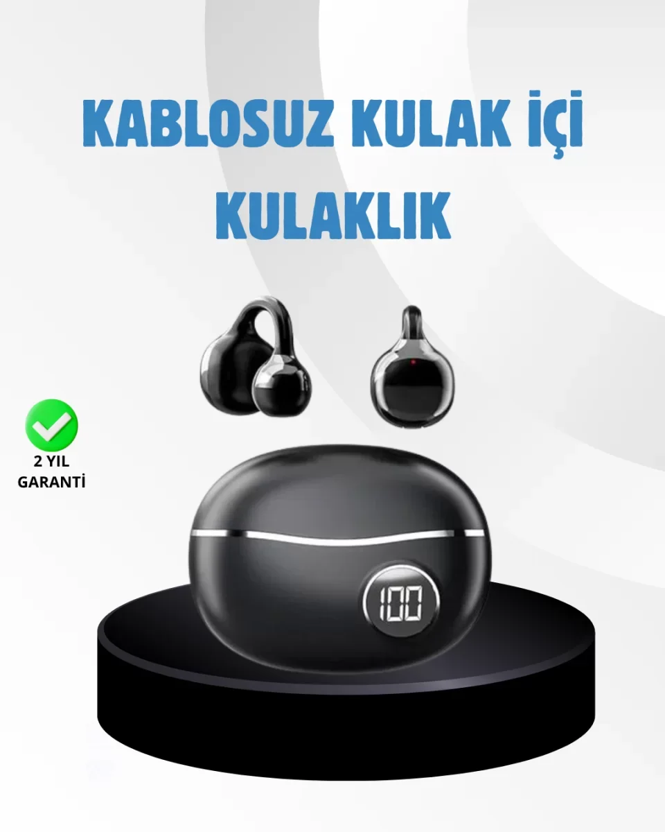 Açık Kulak Kablosuz Bluetooth Kulaklık – Konforlu Tasarım ve Uzun Süreli Kullanım - Lisinya