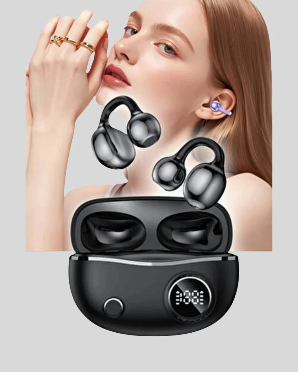 Açık Kulak Tasarımlı Bluetooth 5.4 Kablosuz Kulaklık – Ergonomik, Konforlu ve Uzun Pil Ömrü