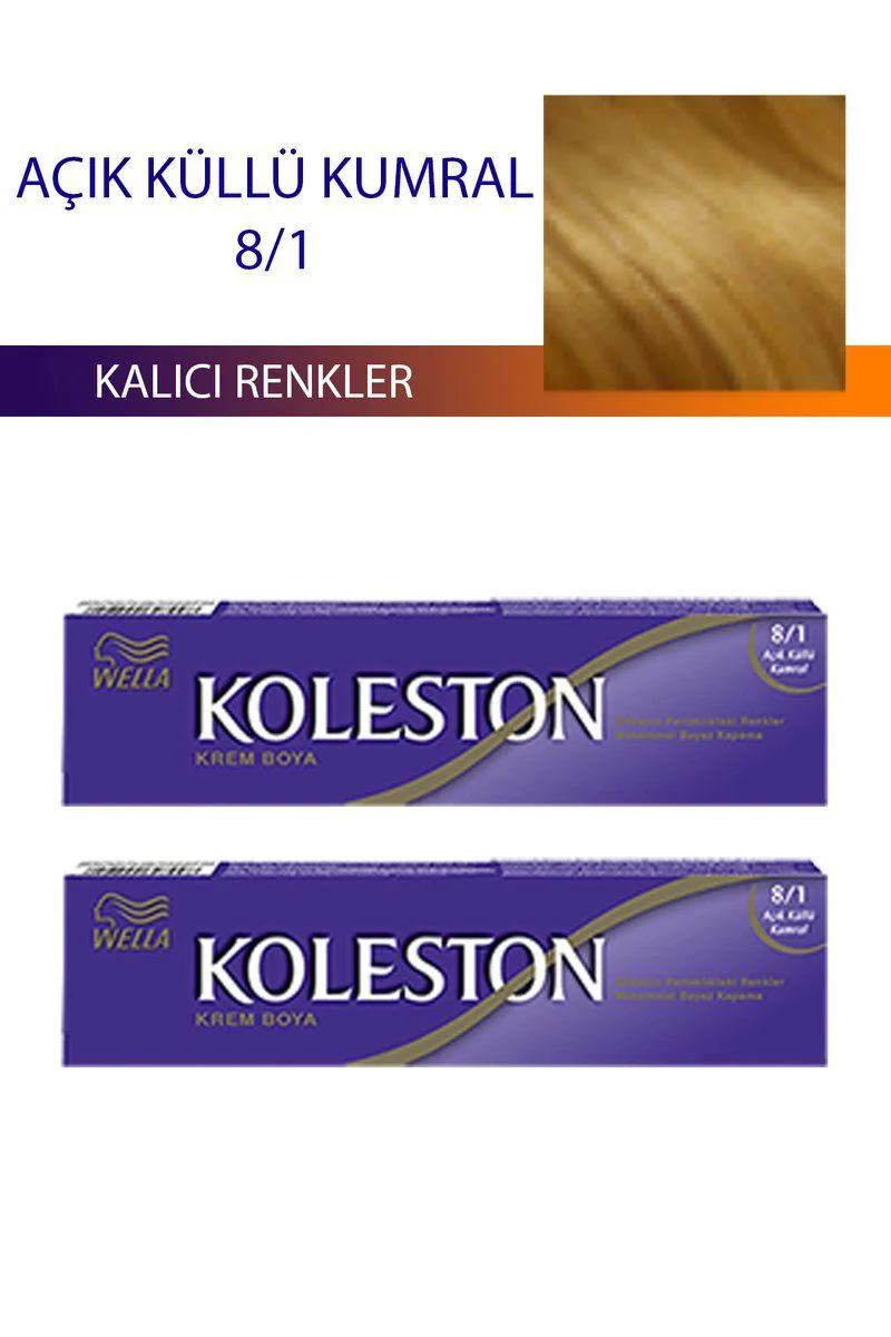 Açık Küllü Kumral 8/1 Saç Boyası - 2 Adet, 100% Beyaz Kapama, 8 Hafta Kalıcı, Damlamaz Formül Açık Küllü Kumral 8/1 Saç Boyası - 2 Adet, 100% Beyaz Kapama, 8 Hafta Kalıcı, Damlamaz Formül