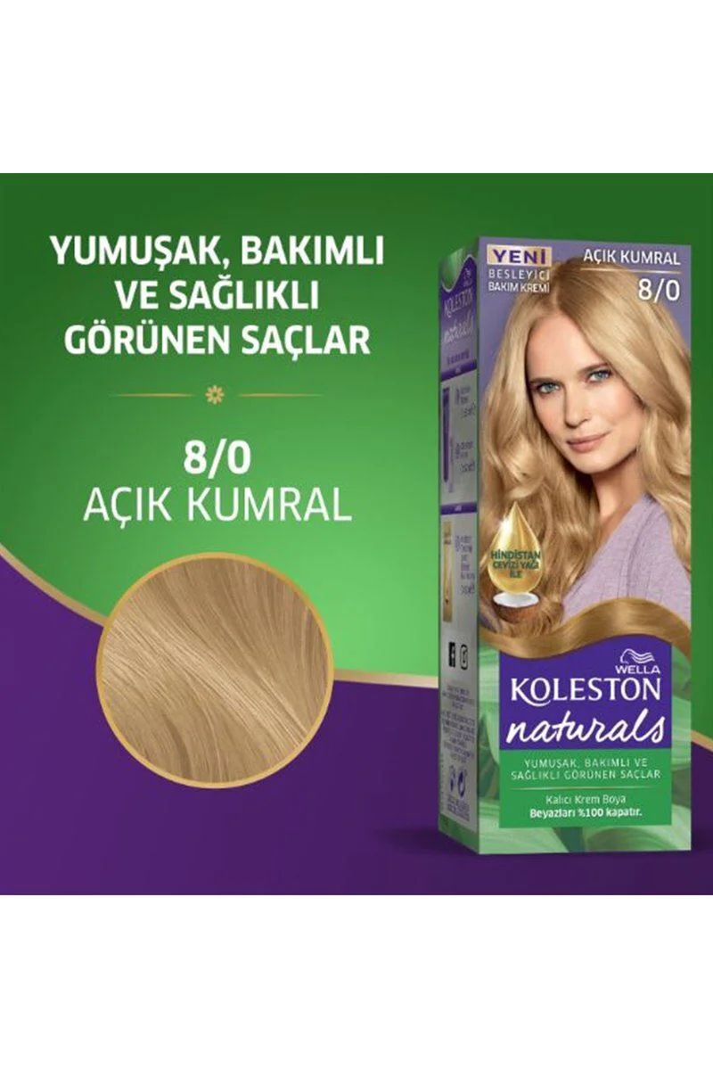 Açık Kumral 8/0 Saç Boyası – 6 Haftaya Kadar Kalıcı Renk ve Beyaz Kapama Açık Kumral 8/0 Saç Boyası – 6 Haftaya Kadar Kalıcı Renk ve Beyaz Kapama