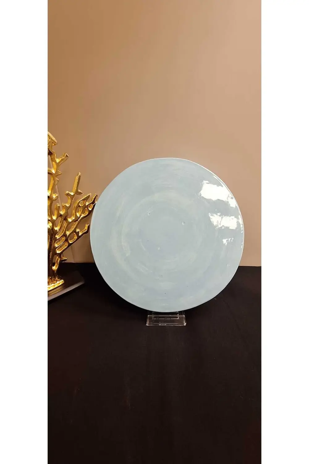 Açık Mavi Dönence Sunumluk Büyük - El Yapımı Seramik