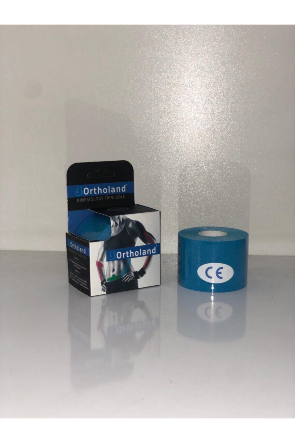 Ortholand Açık Mavi Renk Kinesi Band,Sporcu Kas Ağrı Bandı,Kinezyo Tape