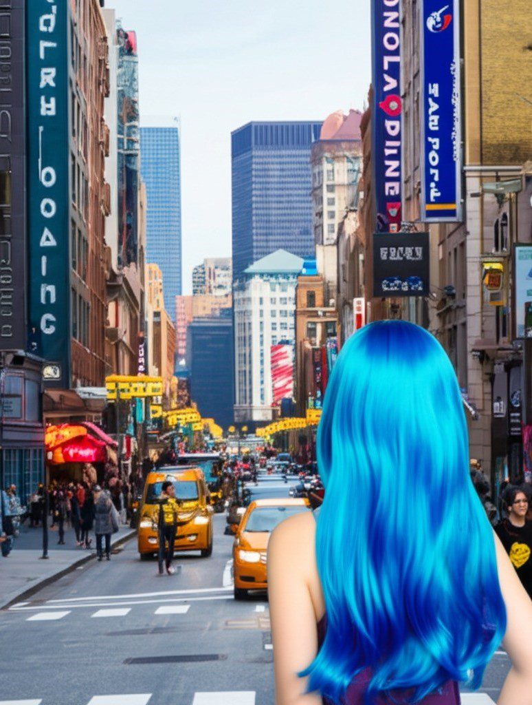 Açık Mavi Uzun Düz Parti Peruğu Pastel Ton Sentetik Takma Saç Yet