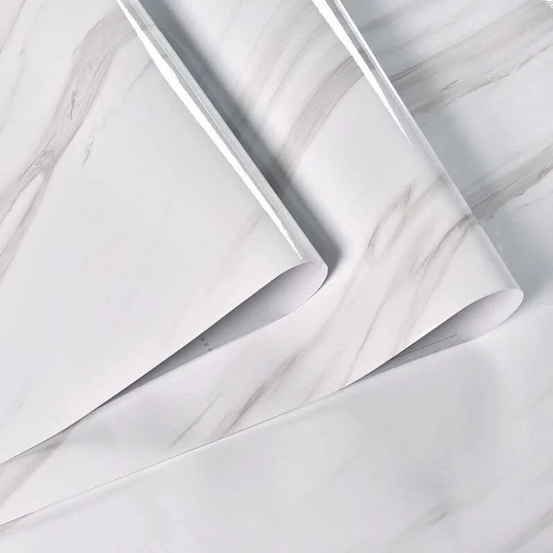 Açık Mermer Desenli Yapışkanlı Kaplama Kağıdı - 5m x 60cm, Su Geçirmez Dekoratif Kaplama