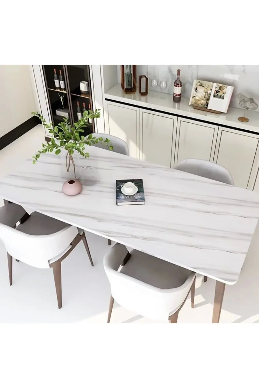 Açık Mermer Desenli Yapışkanlı Kaplama Kağıdı Büyük Boy 5 Metre