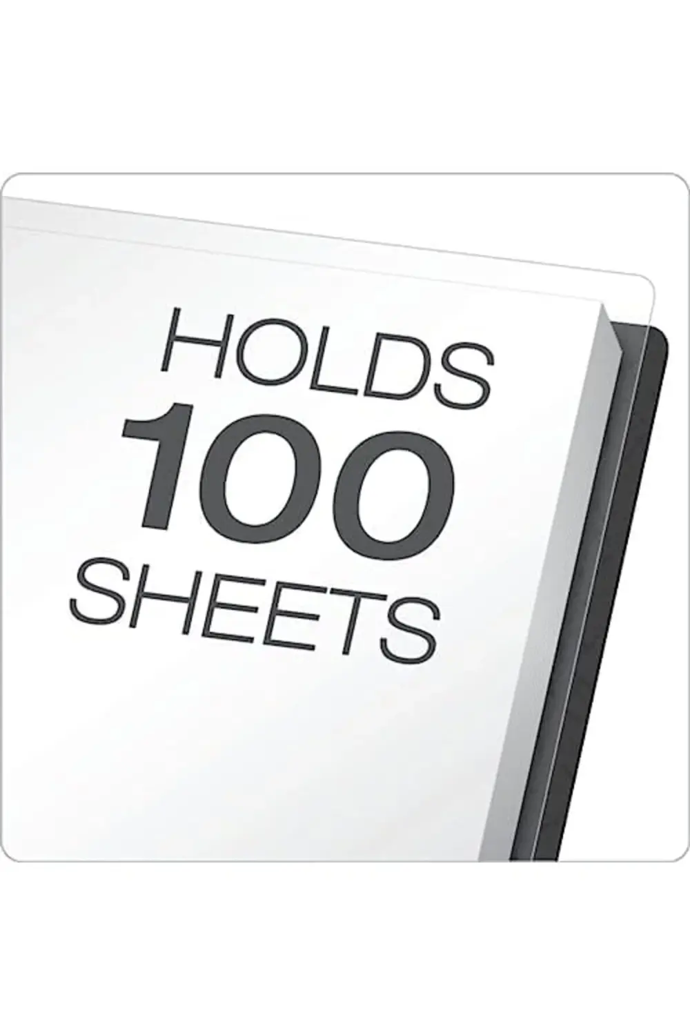 Açık Ön Rapor Kapakları, Siyah, Mektup Boyutu, Kutu başına 25 (55