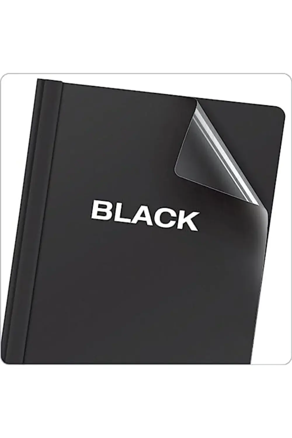 Açık Ön Rapor Kapakları, Siyah, Mektup Boyutu, Kutu başına 25 (55