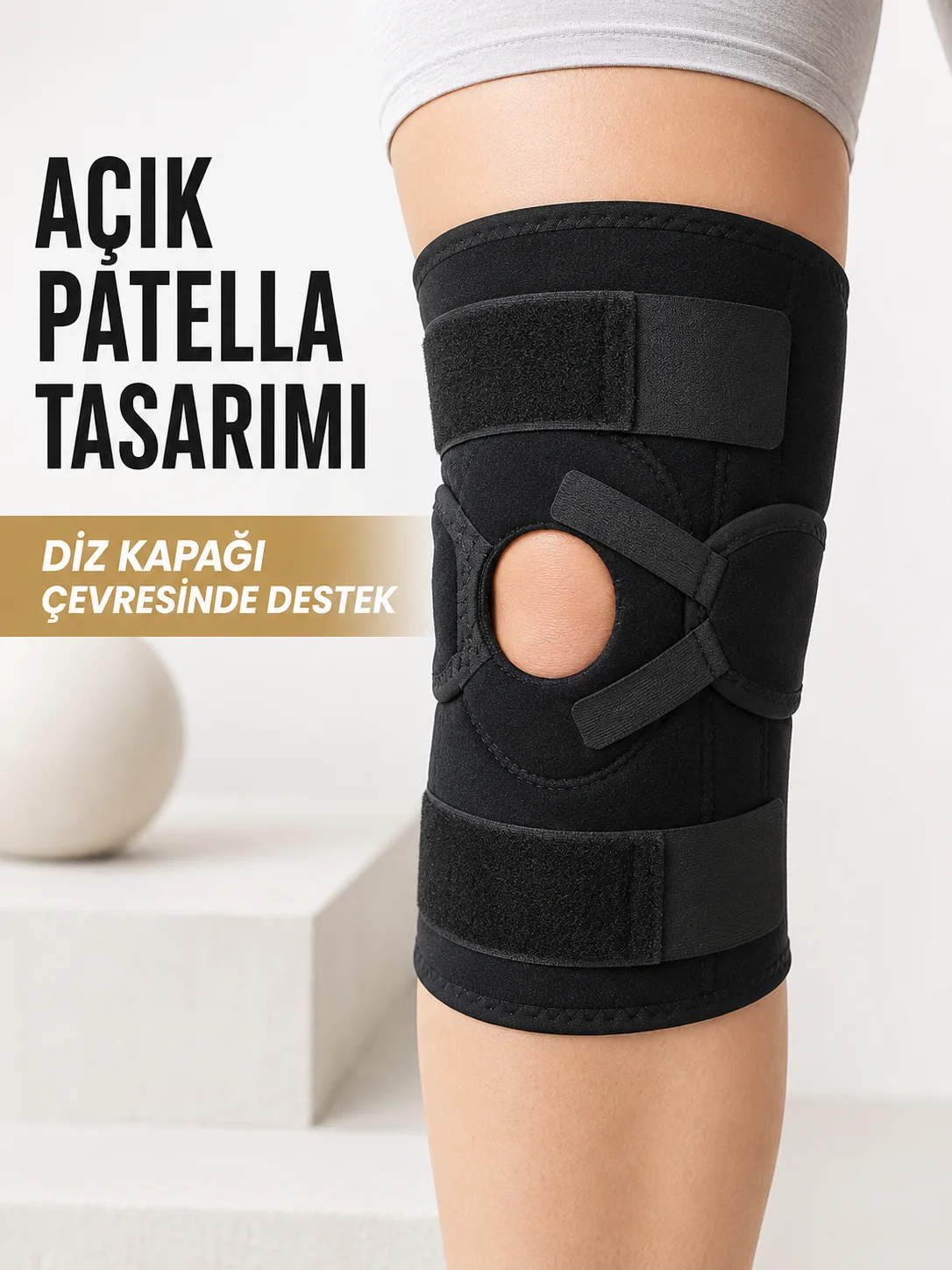 Açık Patella Ligamentli Dizlik Yan Destekli Esnek Ayarlanabilir Diz Desteği Fiyatı, Yorumları ve Özellikleri