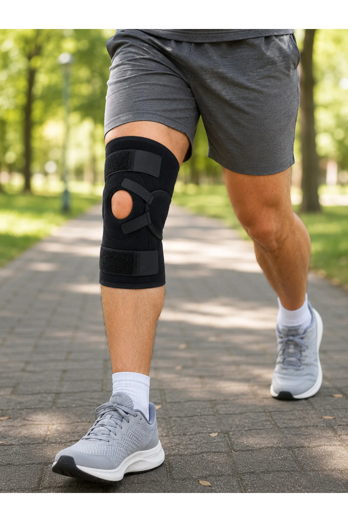 Açık Patella Ligamentli Dizlik Yan Destekli Esnek Ayarlanabilir Diz Desteği Açık Patella Ligamentli Dizlik Yan Destekli Esnek Ayarlanabilir Diz Desteği - Görsel 5