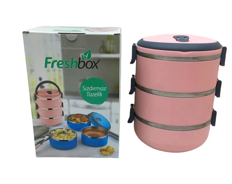 Açık Pembe 3lü Sefer Tası Saklama Kabı 1.8lt Bx40 Fiyatı, Yorumları ve Özellikleri