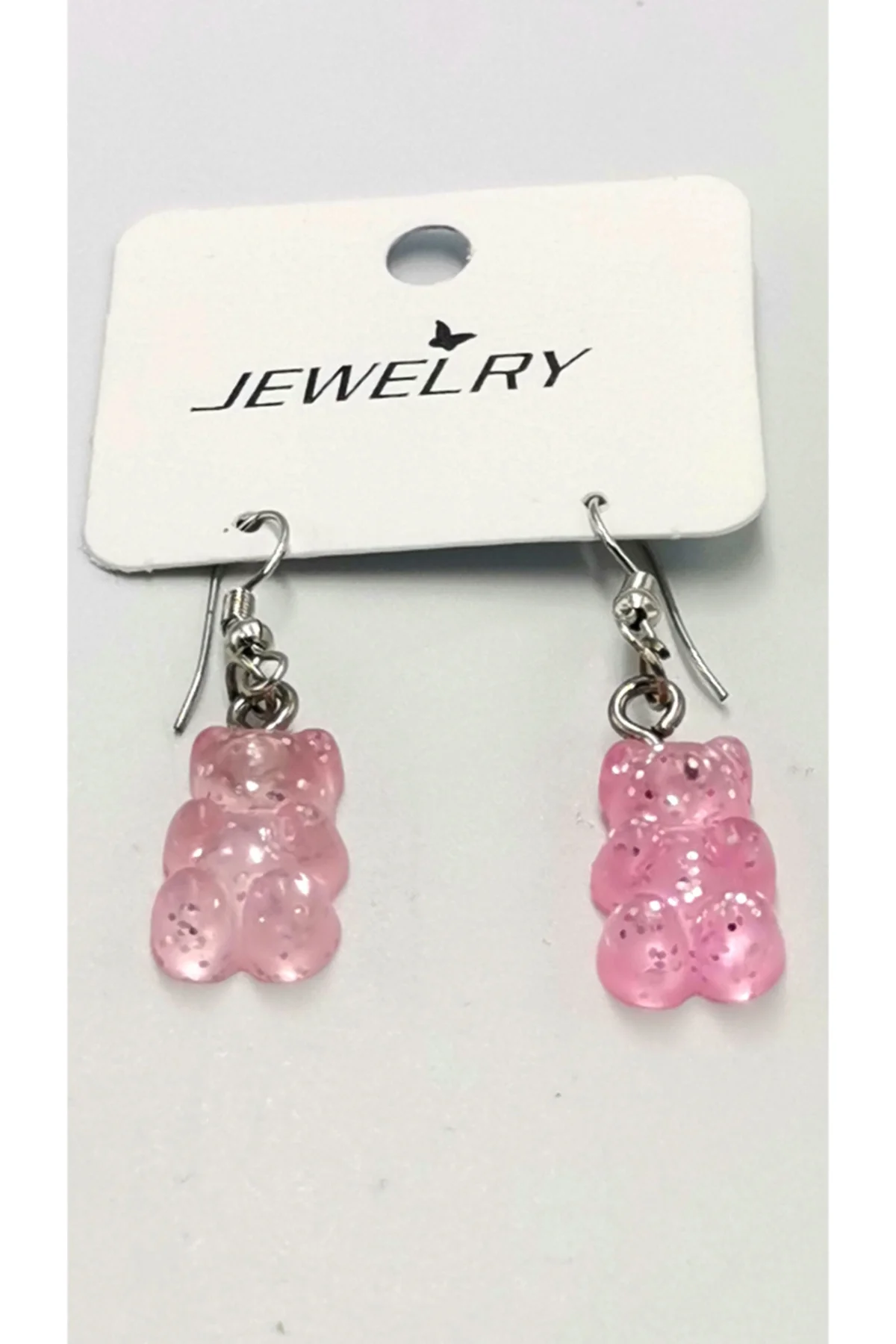 Açık Pembe Renkli Ayıcık Küpe