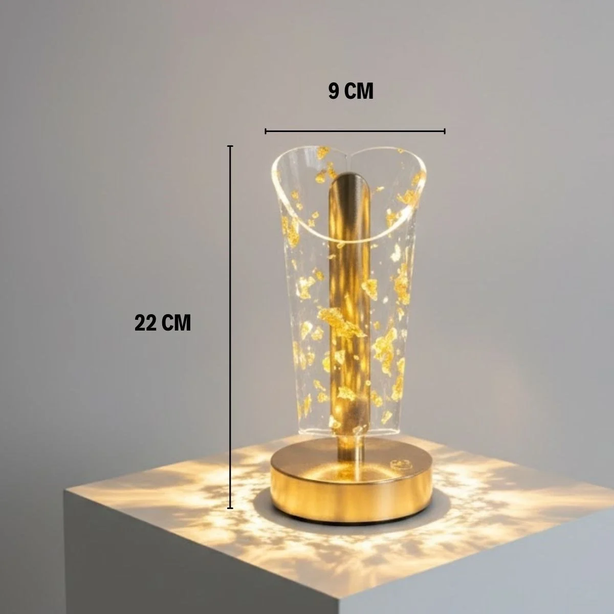 Açık Silindirik Kristal Altın Toz Model Led Masa Lambası – Gold Tabanlı, Dokunmatik, 3 Renk Işık Modlu, Şarjlı Modern Dekoratif Gece Lambası Bx40 Fiyatı, Yorumları ve Özellikleri