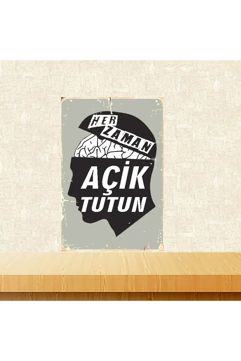 Açık Tutun Temalı 20 x 30 CM MDF Ahşap Duvar Tablosu Arkasından Y