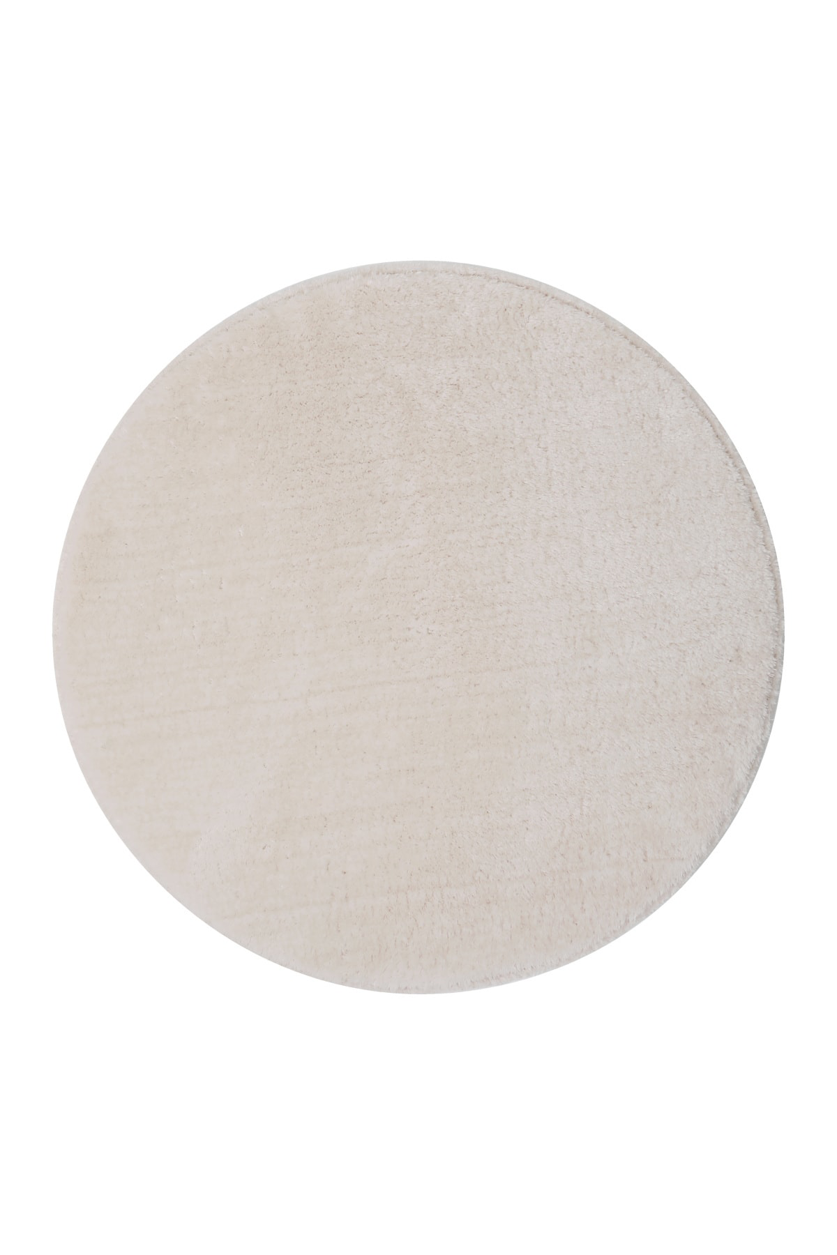 Açık Vizon Yuvarlak Post Dokuma Halı Peluş Yumuşacık Antibakteriyel Banyo Paspası 80x80