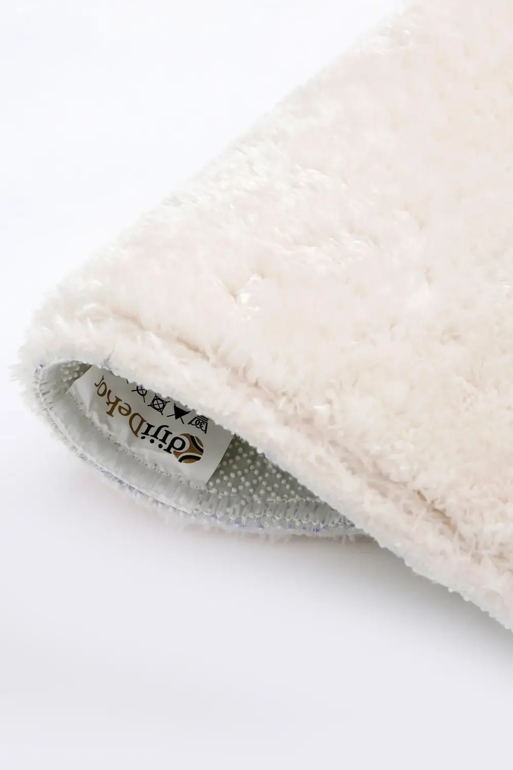 Açık Vizon Yuvarlak Post Dokuma Halı Peluş Yumuşacık Antibakteriy