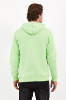 Açık Yeşil Renk Kanguru Cepli Kapüşonlu Sweatshirt 1205 - AÇIK YE