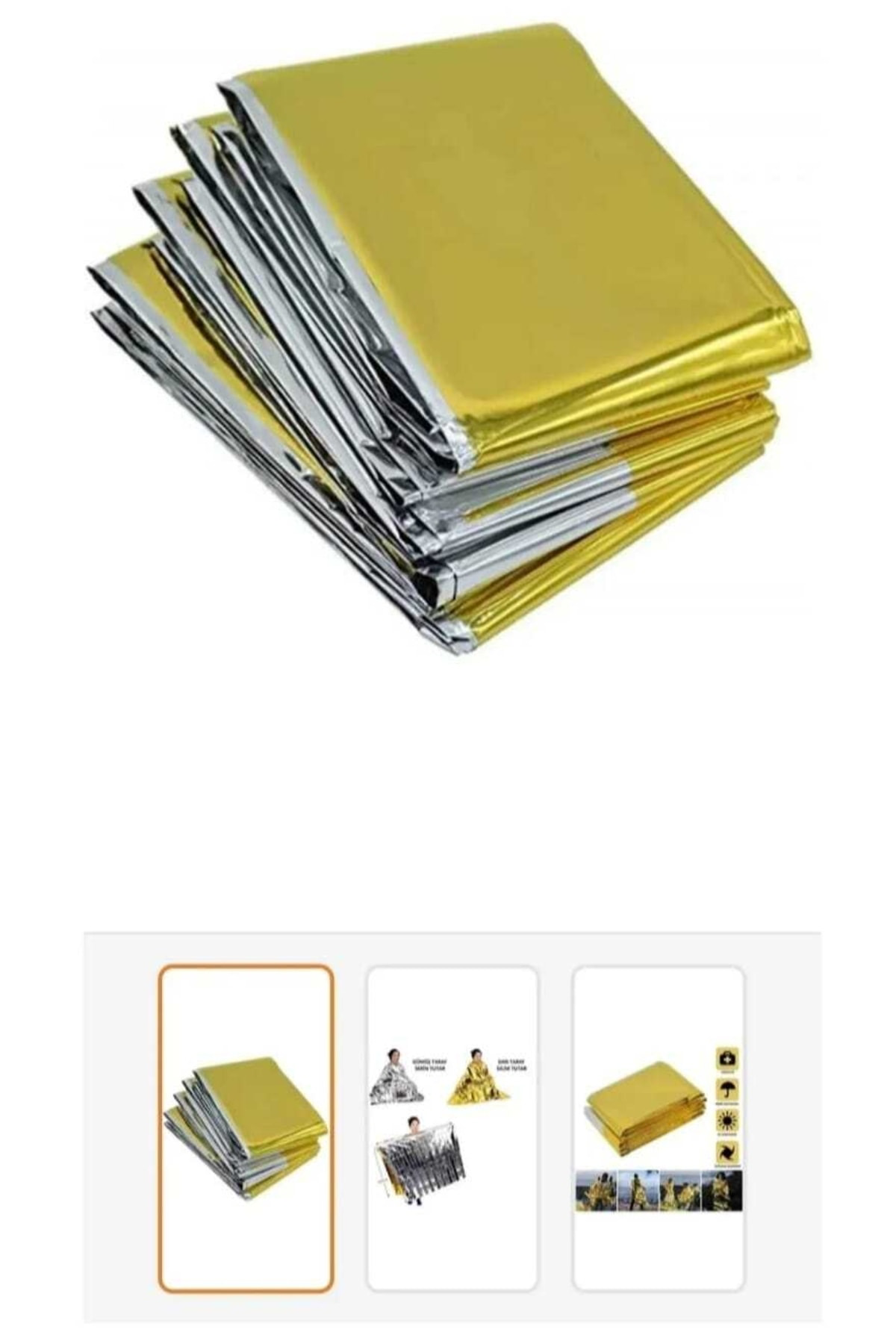 Acil Durum Battaniyesi (çift Taraflı Sarı-gümüş)