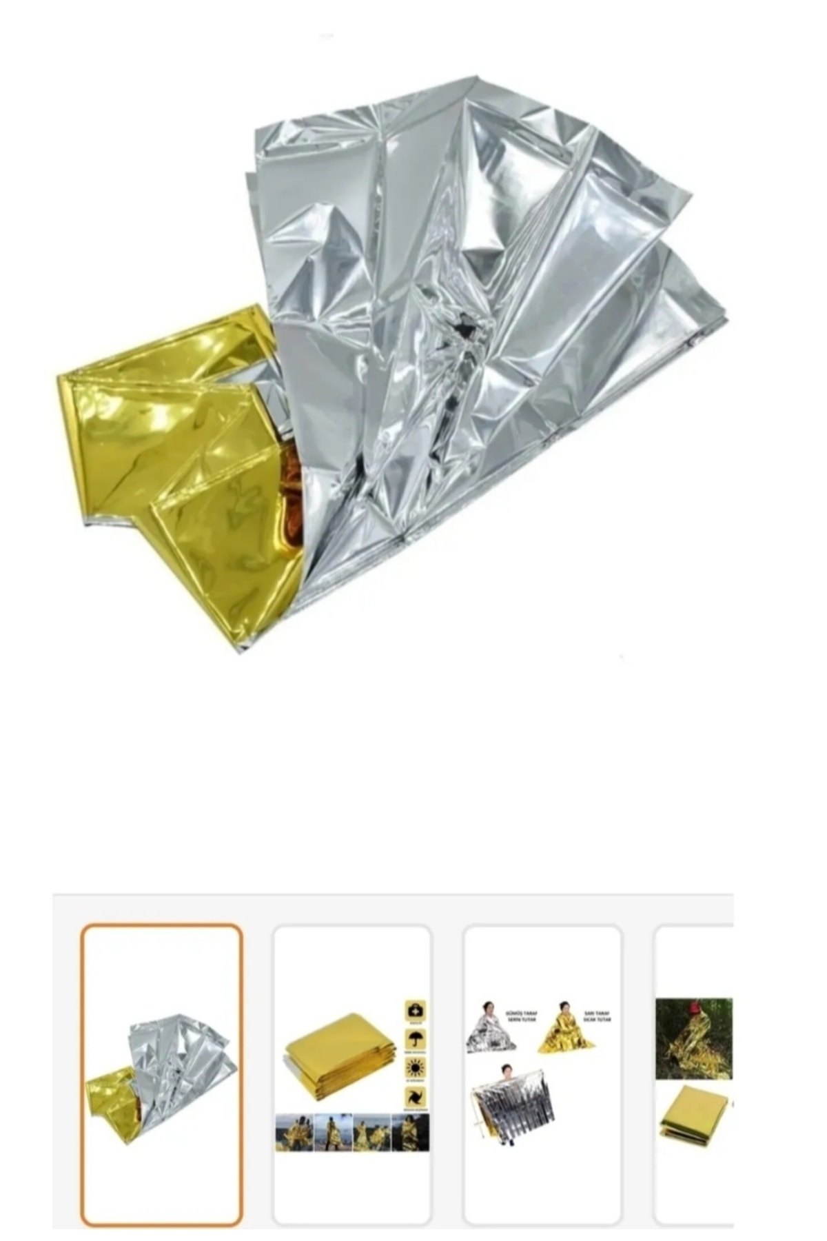 Acil Durum Battaniyesi (çift Taraflı Sarı-gümüş)