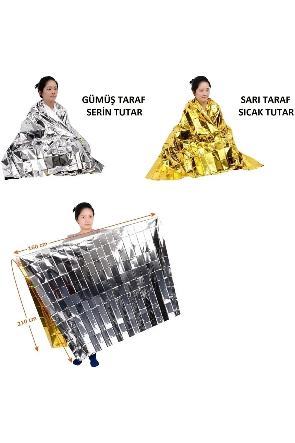 Acil Durum Battaniyesi Emergency Foil Blanket 1.6m X 2.1m