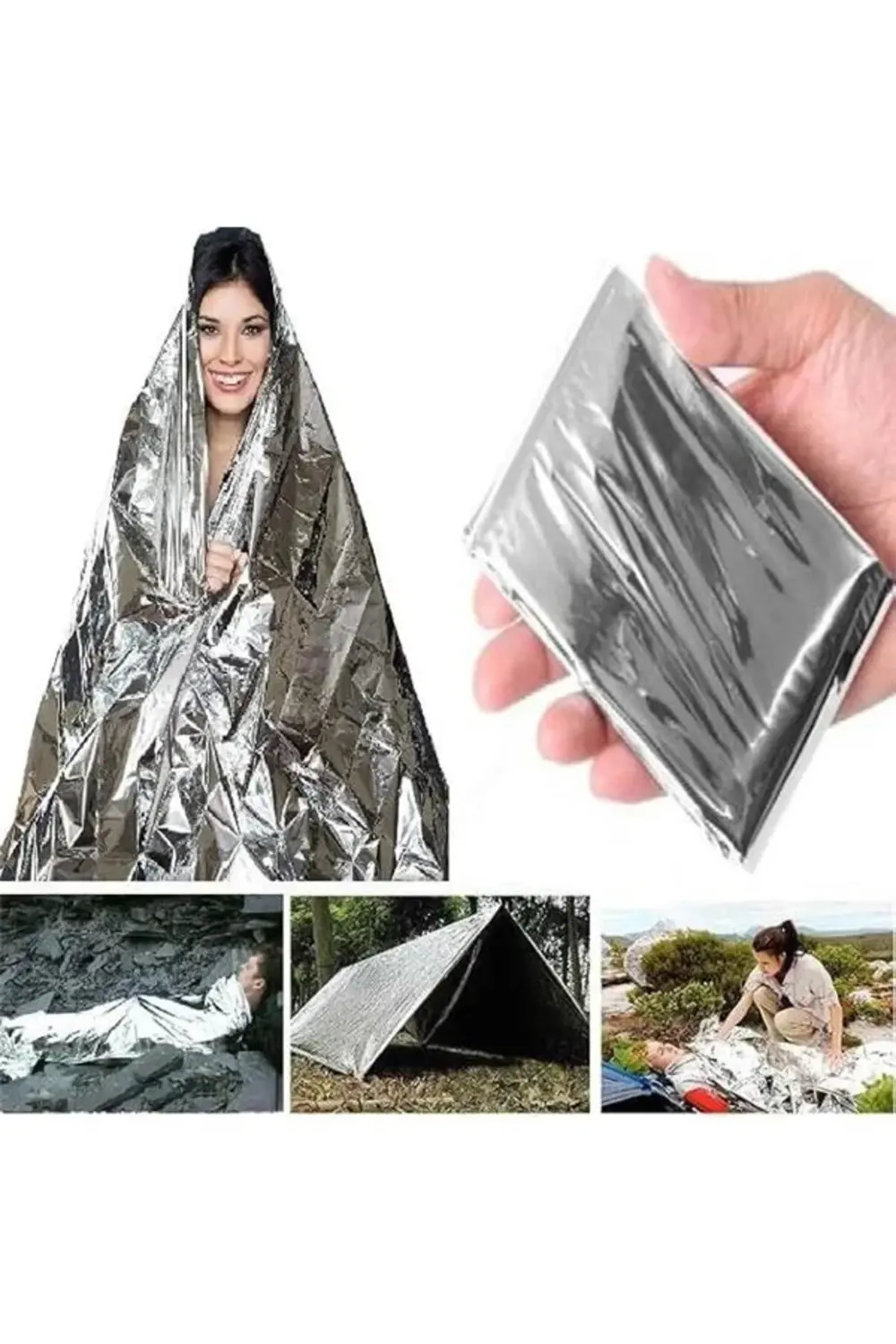 Acil Durum Battaniyesi, Folyo Battaniye Isı Sağkalım Yansıtıcı Te