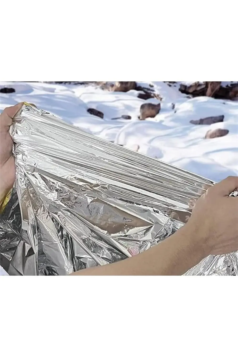 Acil Durum Battaniyesi, Folyo Battaniye Isı Sağkalım Yansıtıcı Te