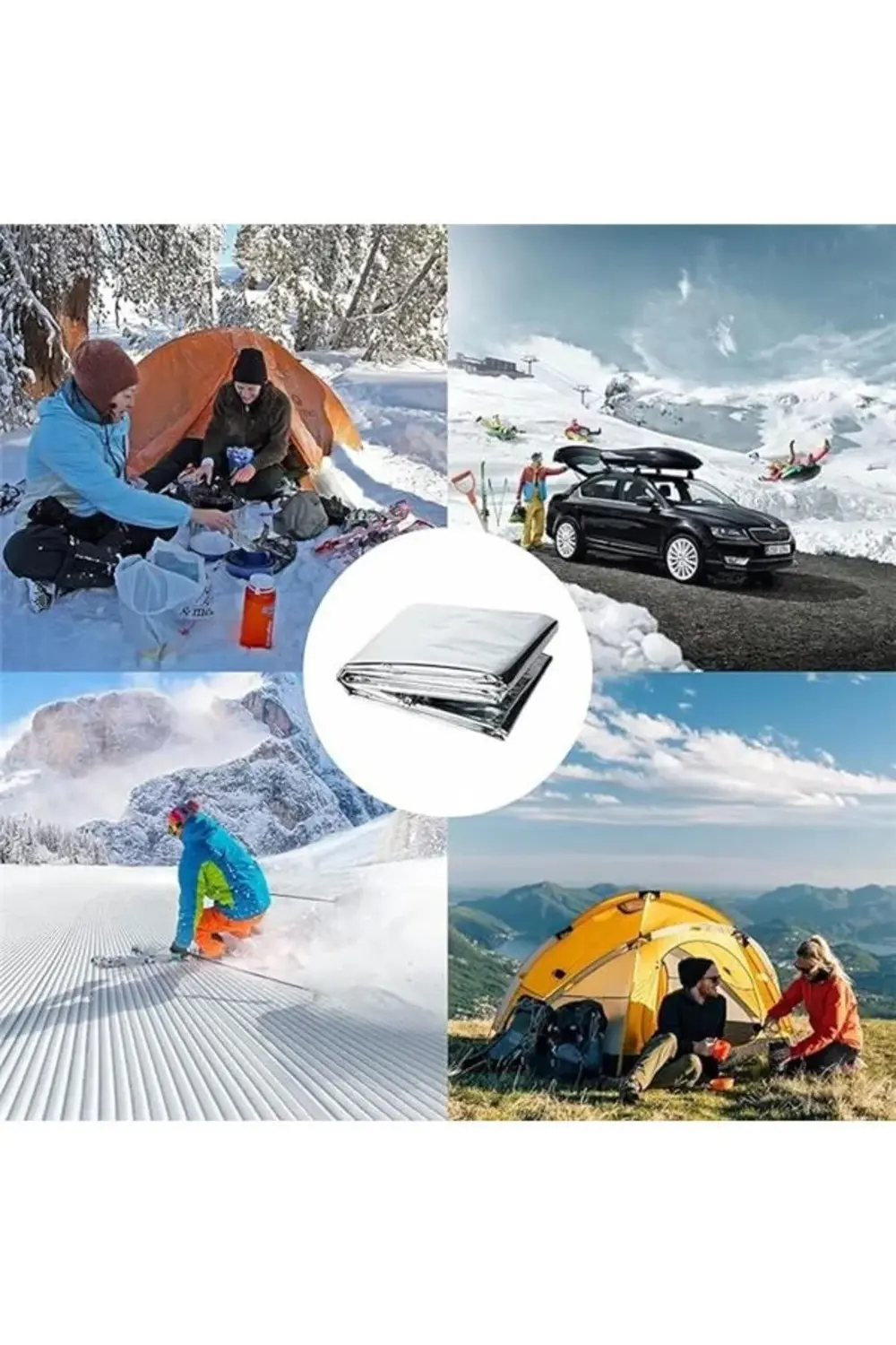 Acil Durum Battaniyesi, Folyo Battaniye Isı Sağkalım Yansıtıcı Te